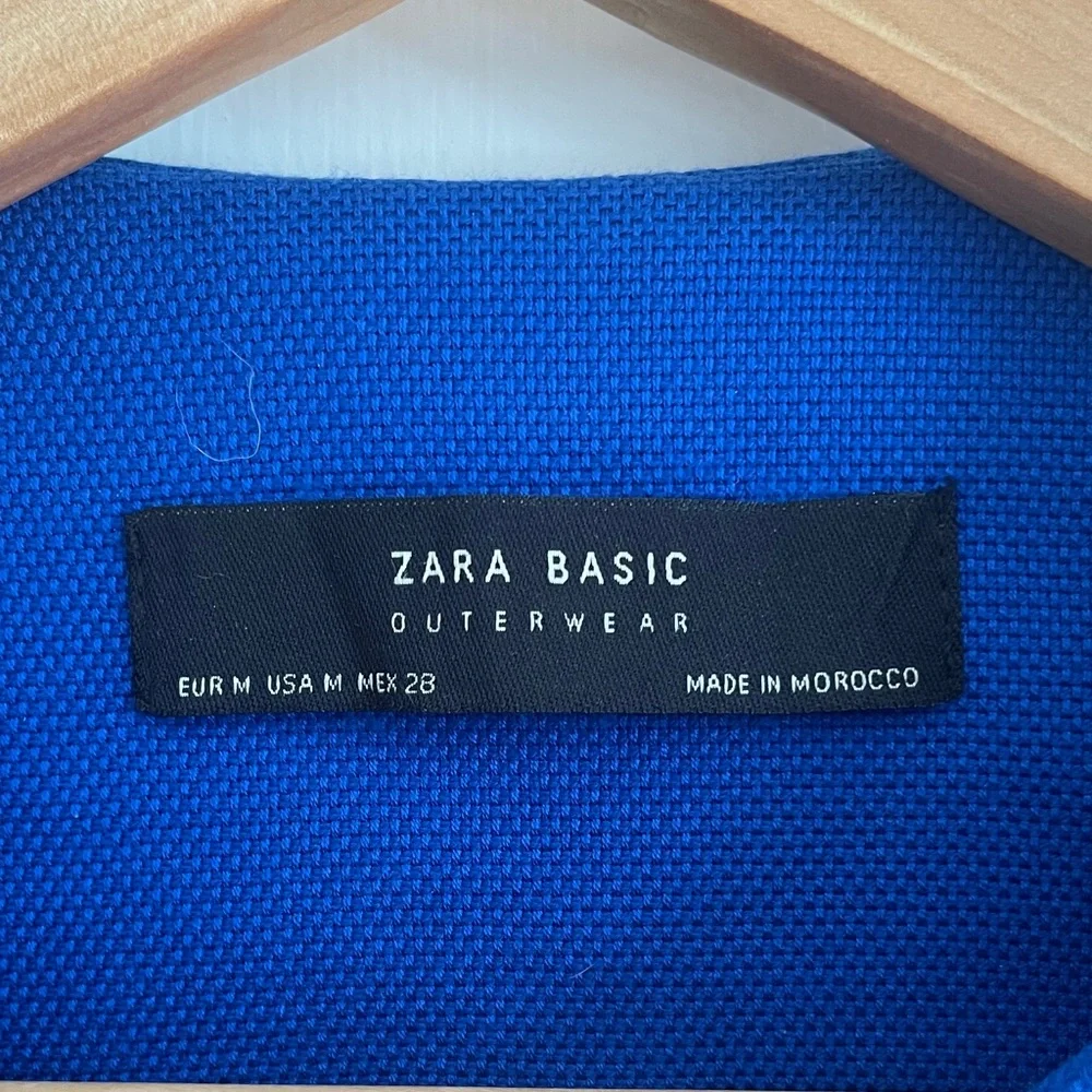 Zara Royal Blue Cape Jacket Women's Size Medium - Picture 4 of 9